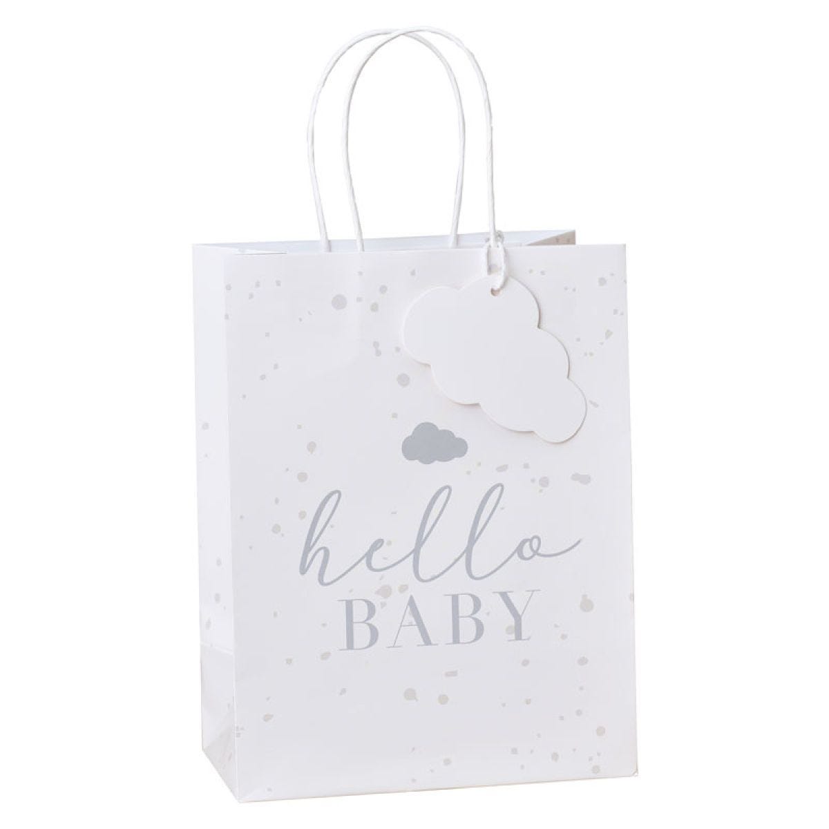 Hello Baby Small Gift Bag - 21.5cm x 15cm (5pk)