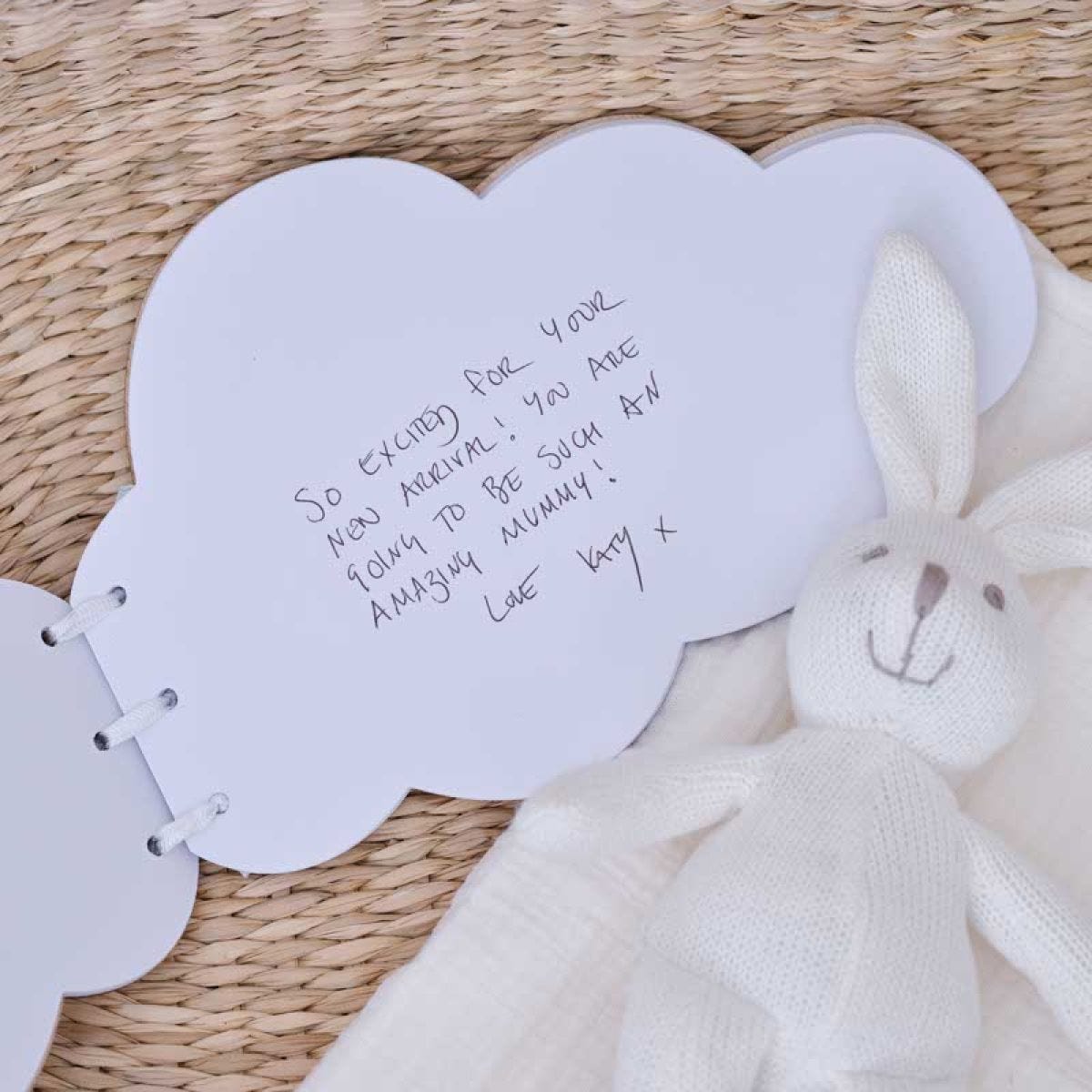 Wooden Hello Baby Cloud Guest Book