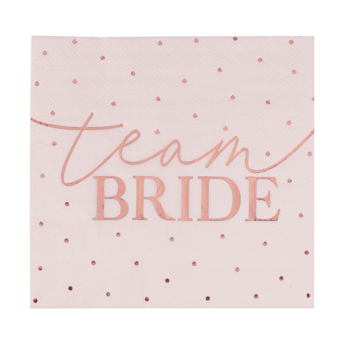 Rose Gold Team Bride Paper Napkins - 33cm (16pk)