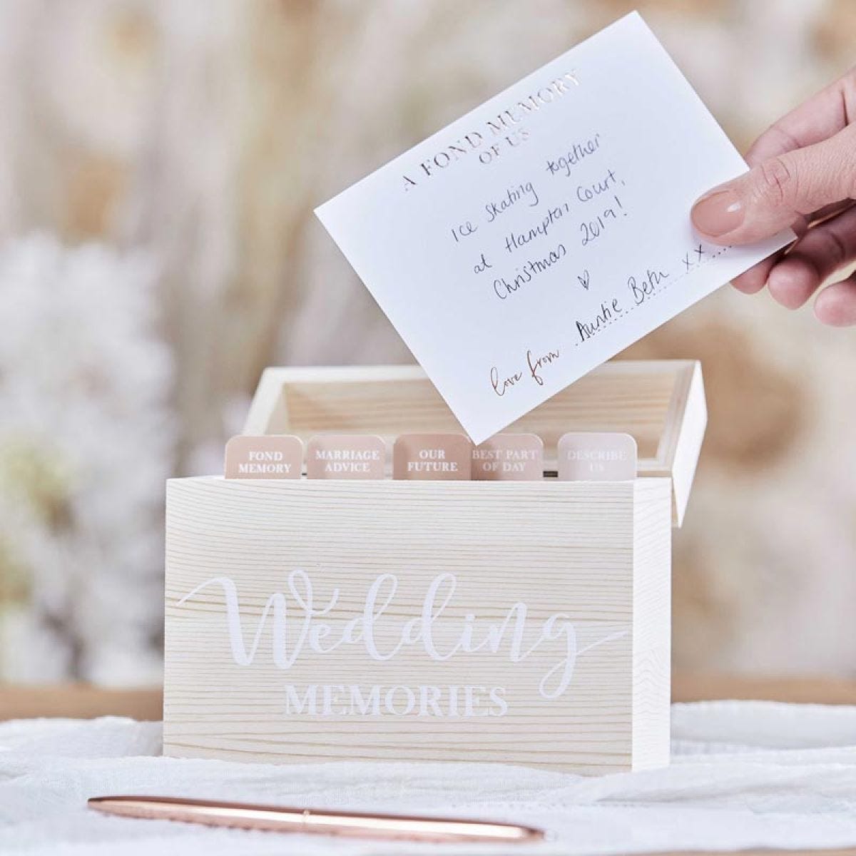 Wooden Wedding Memories Box