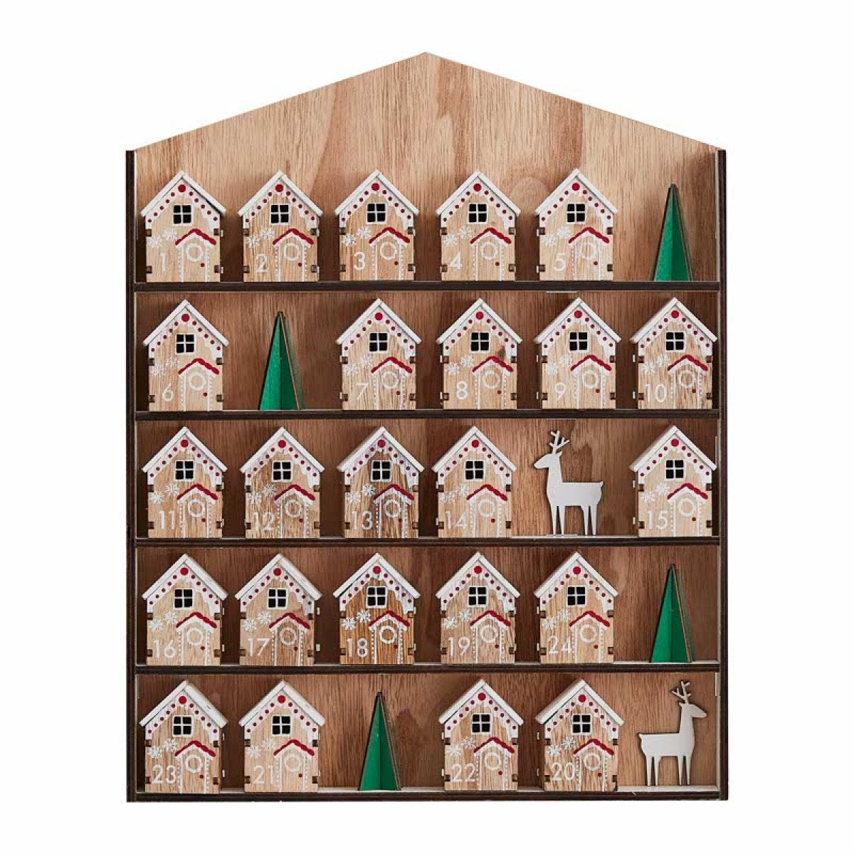Fill Your Own Wooden House Advent Calendar - 37.5cm x 30cm