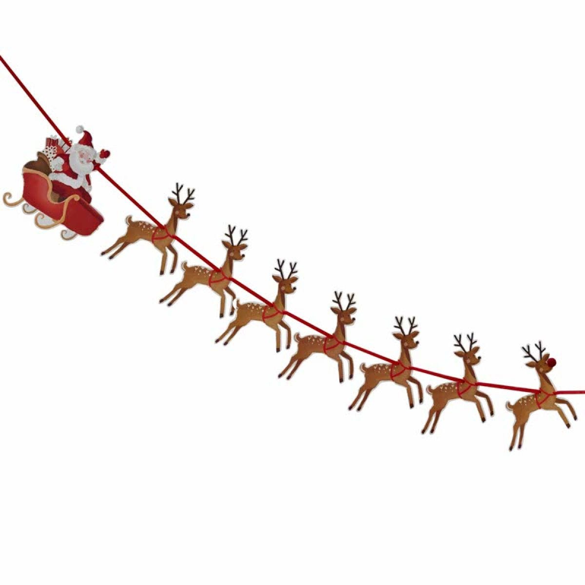 Black Wooden Tree Christmas Bunting - 2m