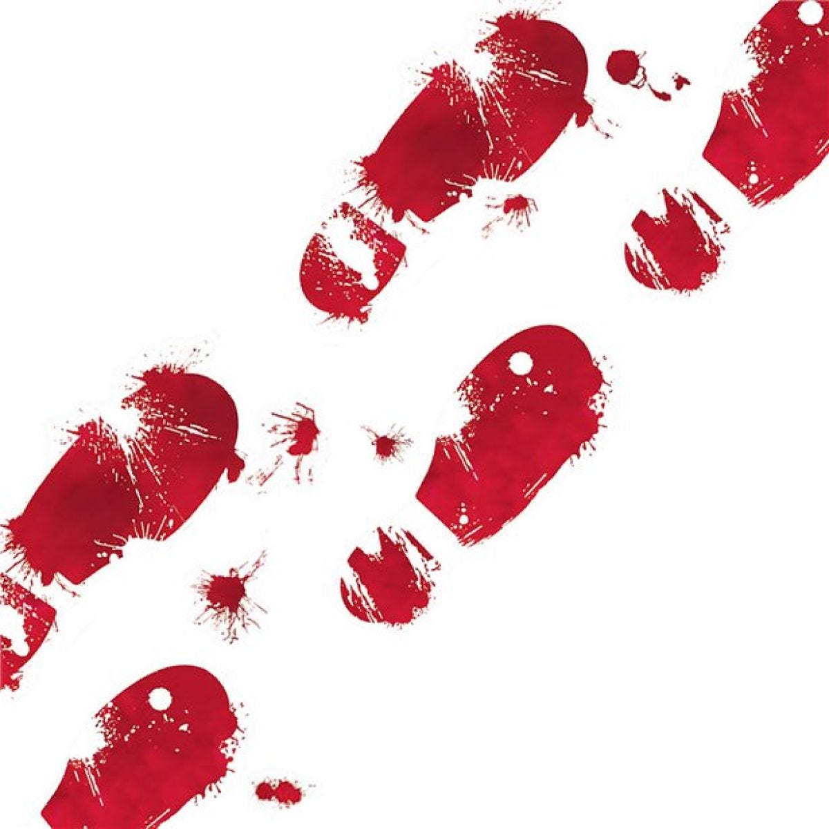 Bloody Footprints Decoration - 61cm (8pcs)