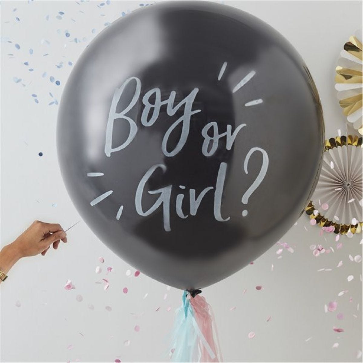 Oh Baby Giant Gender Reveal Latex Balloon Kit - 36"