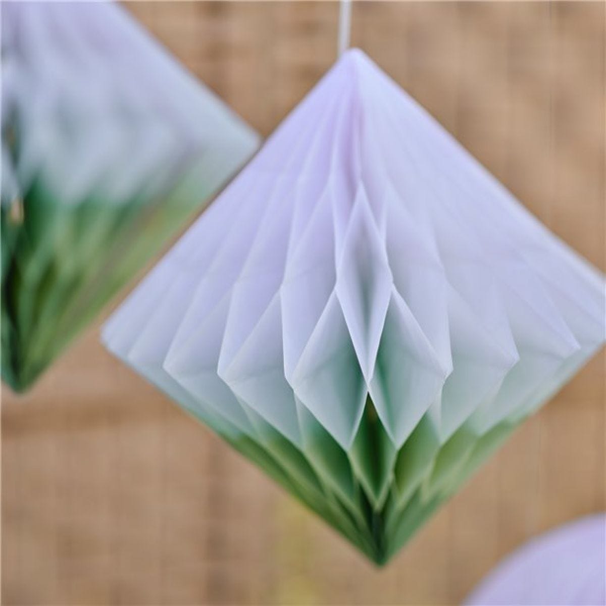 Sage Dip Dye Paper Honeycomb Decorations (8pk)
