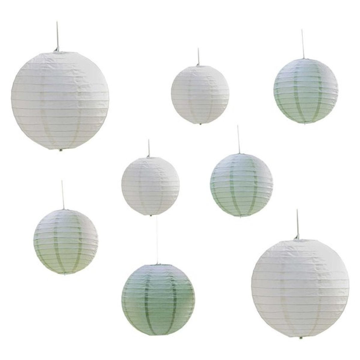 Secret Garden White Paper Hanging Decorations (8pk)