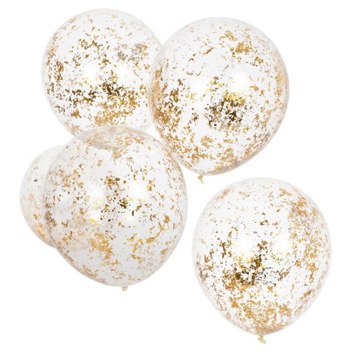 Gold Shredded Confetti Latex Balloons - 12" (5pk)