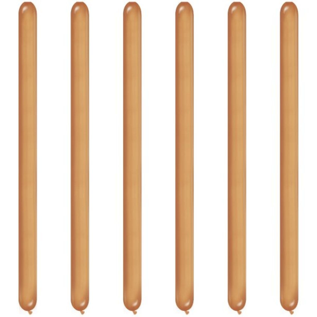 Gold Chrome Modelling Balloons - 260Q Latex (100pk)