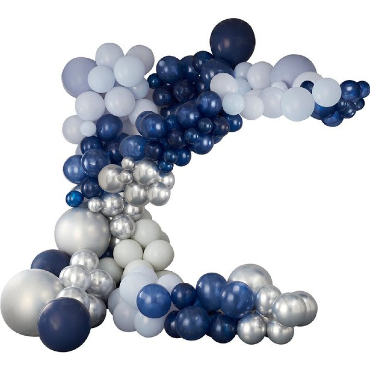 Blue Mix Balloon Arch - 200 Balloons