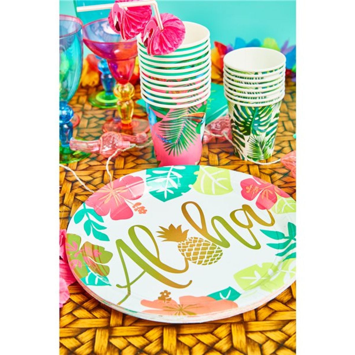 Aloha Summer Paper Plates - 25cm (8pk)