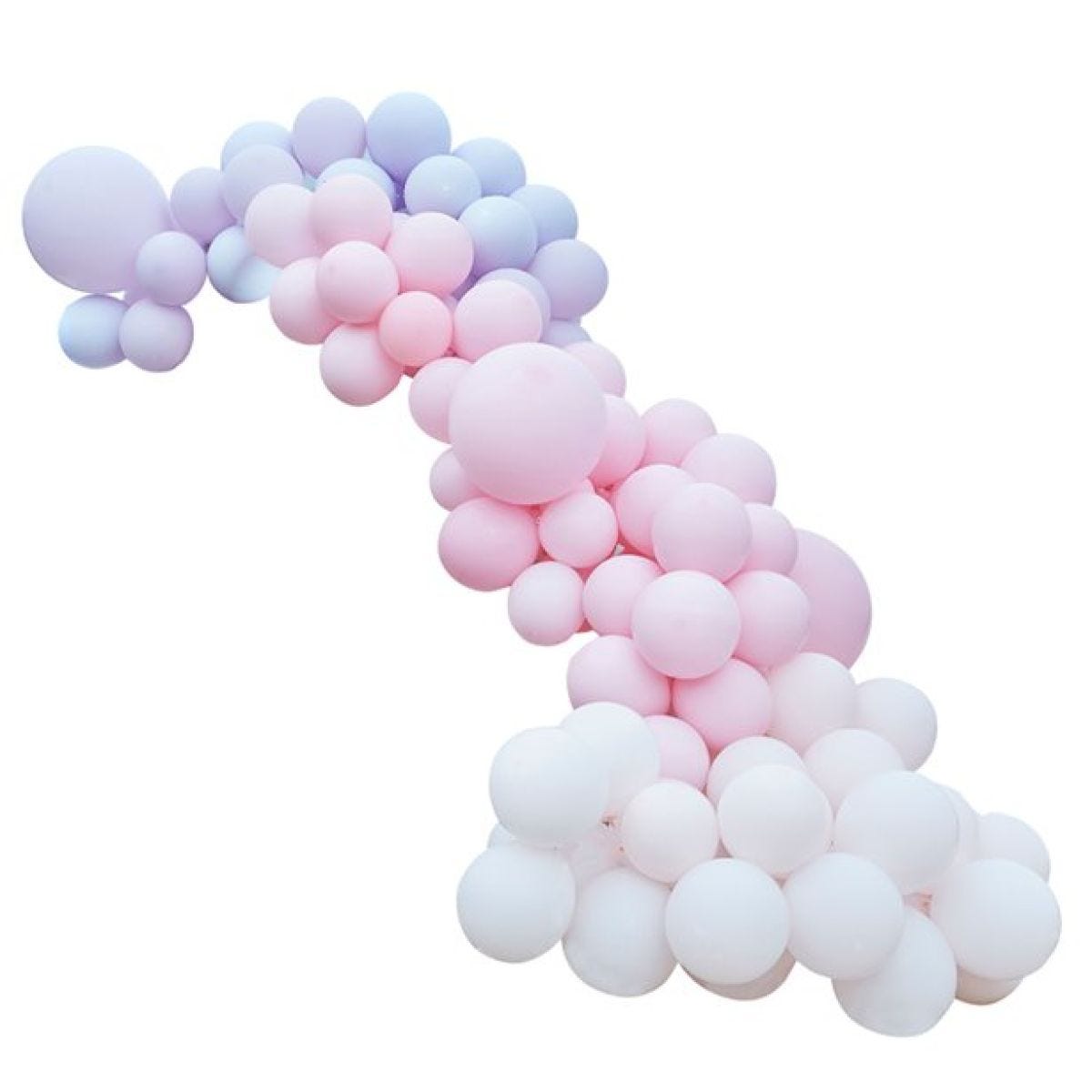 Pastel Pink & Purple Large Balloon Arch DIY Kit - 200 Balloons