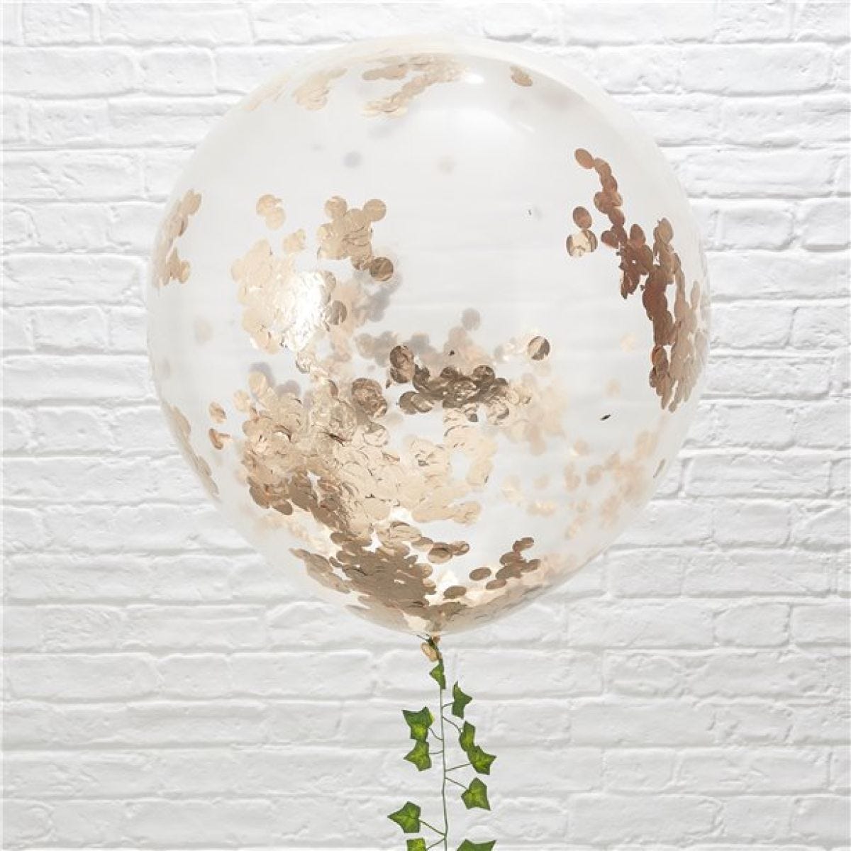 Beautiful Botanics Giant Rose Gold Confetti Balloons - 36" (3pk)