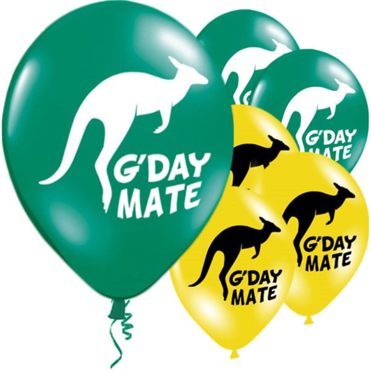 Australian G&apos;Day Mate Balloon - 11&apos;&apos; Latex (10pk)
