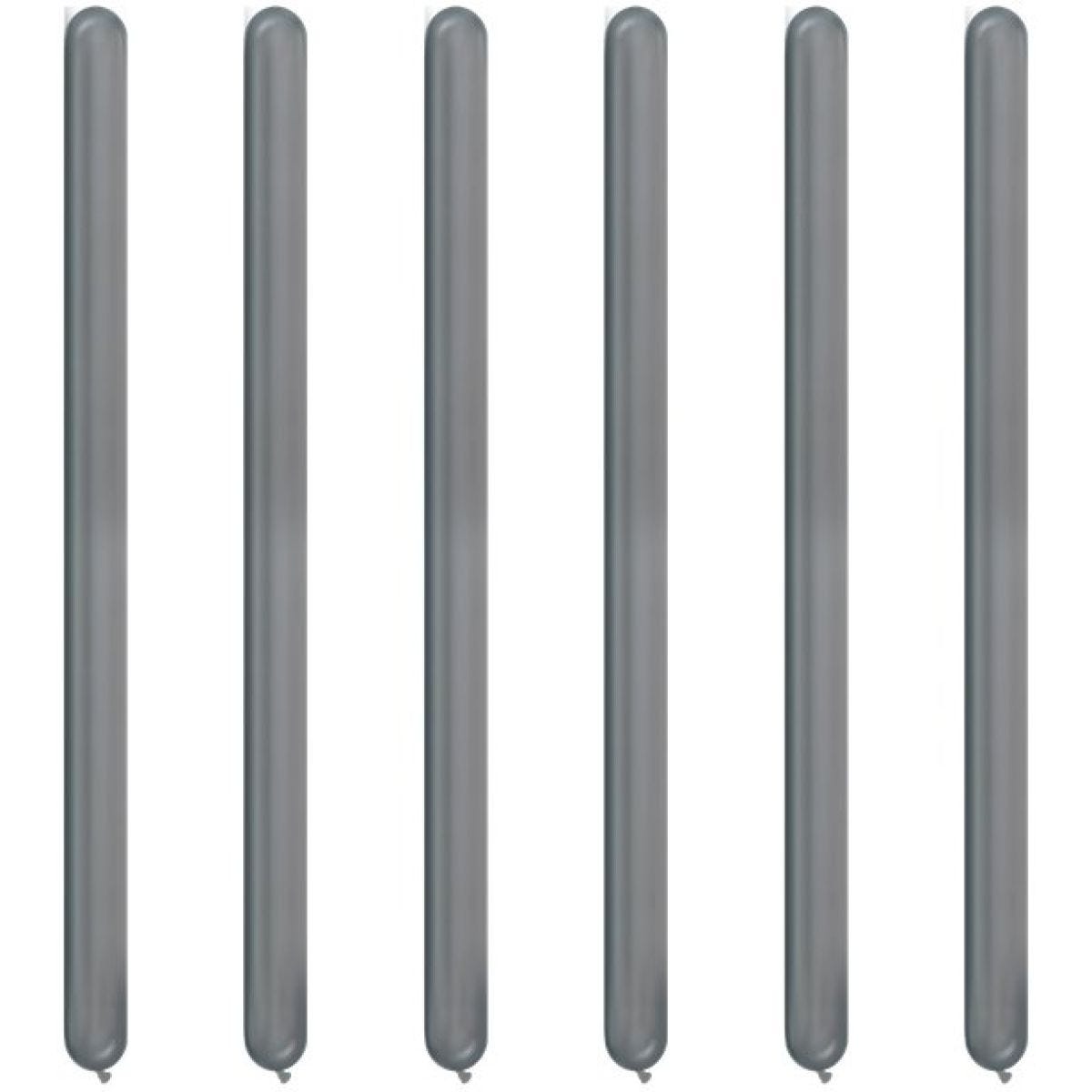 Silver Chrome Modelling Balloons - 260Q Latex (100pk)