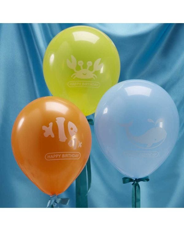 Under The Sea Large Balloons - 22&quot; Latex  (3pk)