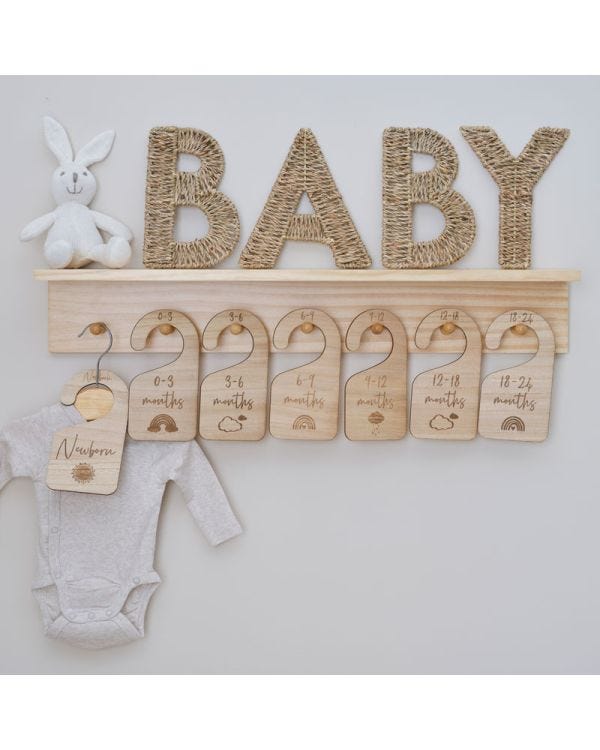 Wooden Baby Age Clothes Dividers (7pk)