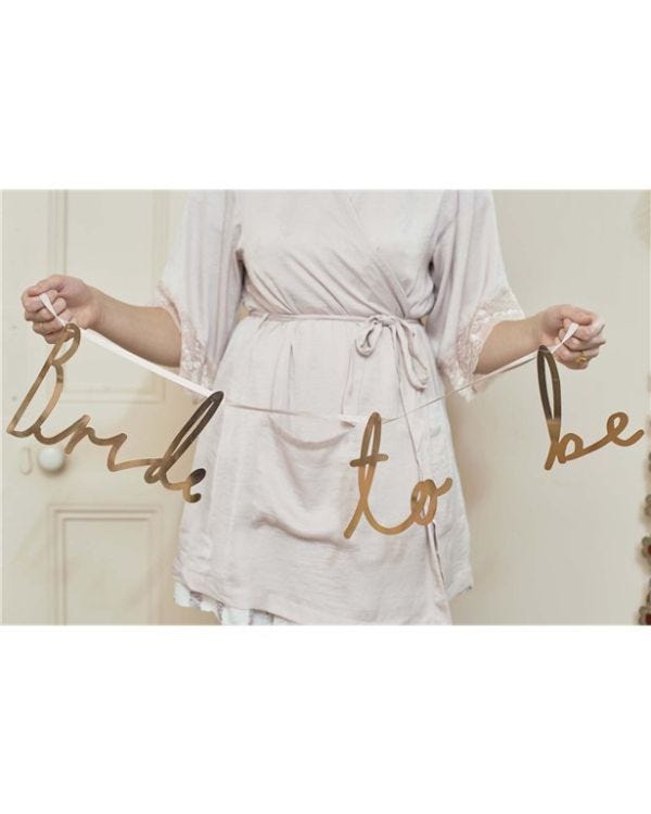 Bride To Be Rose Gold Paper Garland - 1.2m