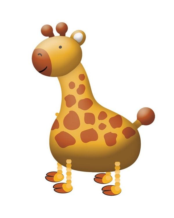 Giraffe Walking Balloon Buddies - 89cm x 109cm