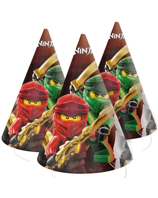 Lego Ninjago Party Hats (6pk)