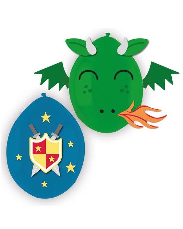Knight 11&quot; Latex Balloons with add ons (3pk)