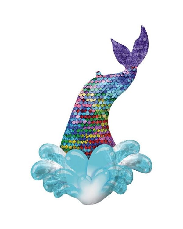 Mermaid Sequin Tail Giant Foil Balloon - 39&quot;