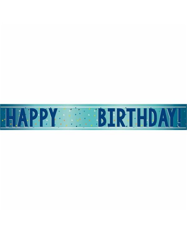 Happy Birthday Blue Age an Age Foil Banner - 1.74m