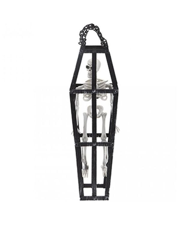 Hanging Skeleton Coffin - 40cm