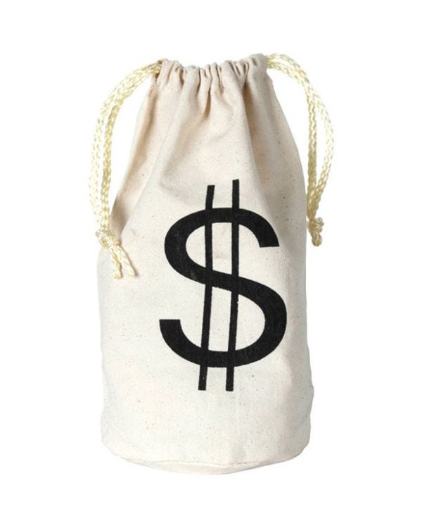 Dollar &#039;$&#039; Bag - 22cm