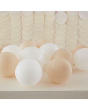 Nude &amp; White Balloons - 5&quot; Latex (40pk)