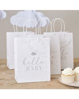 Hello Baby Small Gift Bag - 21.5cm x 15cm (5pk)