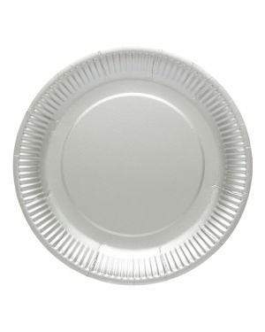 Silver Matte Paper Plates - 23cm (8pk)