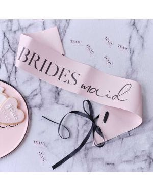Pink Bridesmaid Sash (2pk)