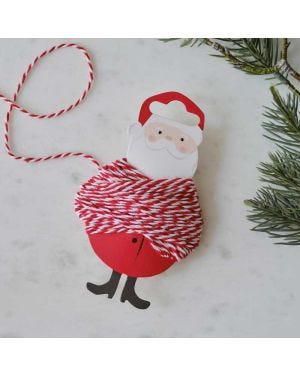 Red &amp; White Christmas Twine - 10m