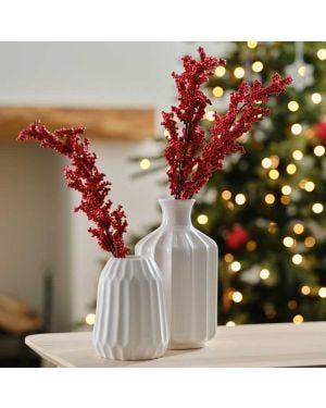 Red Berry Stems Christmas Foliage - 75cm (5pk)
