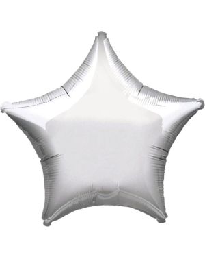 Metallic Silver Star Balloon - 19&#039;&#039; Foil - unpackaged