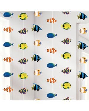 Tropical Fish Hanging Strings Decoration - 2.1m (6pk)