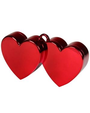 Red Double Heart Balloon Weight - 135g