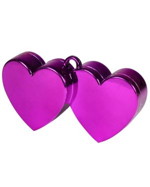 Magenta Double Heart Balloon Weight - 135g