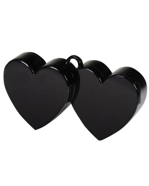 Black Double Heart Balloon Weight - 135g