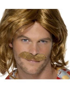 70s Auburn Wig &amp; Moustache