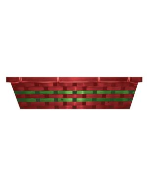 Red &amp; Green Christmas Hamper Basket - 42cm