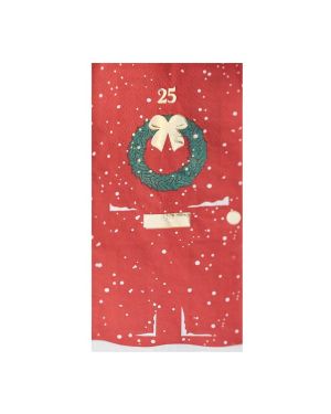 Gold Foiled Christmas Door Paper Napkins (16pk)