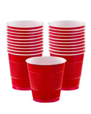 Red Plastic Cups - 355ml (20pk)