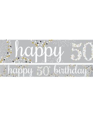 Happy 50th Birthday Celebration Paper Banners - 1m (3pk)