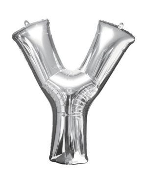 Silver Letter Y Balloon - 34&quot; Foil