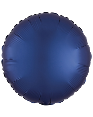 Navy Blue Satin Luxe  Circle Balloon - 18&quot; Foil