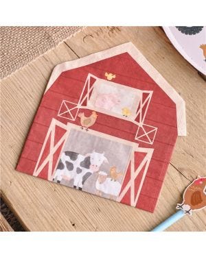Farm Friends Paper Napkins - 33cm (16pk)