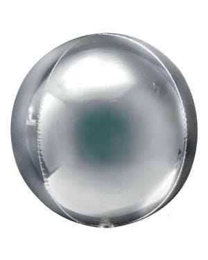 Silver Orbz Balloon - 21&quot; (BULK)