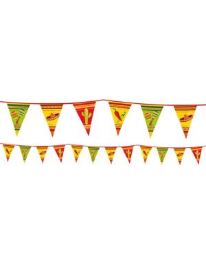 Mexican Fiesta Plastic Bunting - 6m