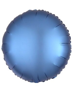 Azure Satin Luxe Circle Foil Balloon - 18&quot;